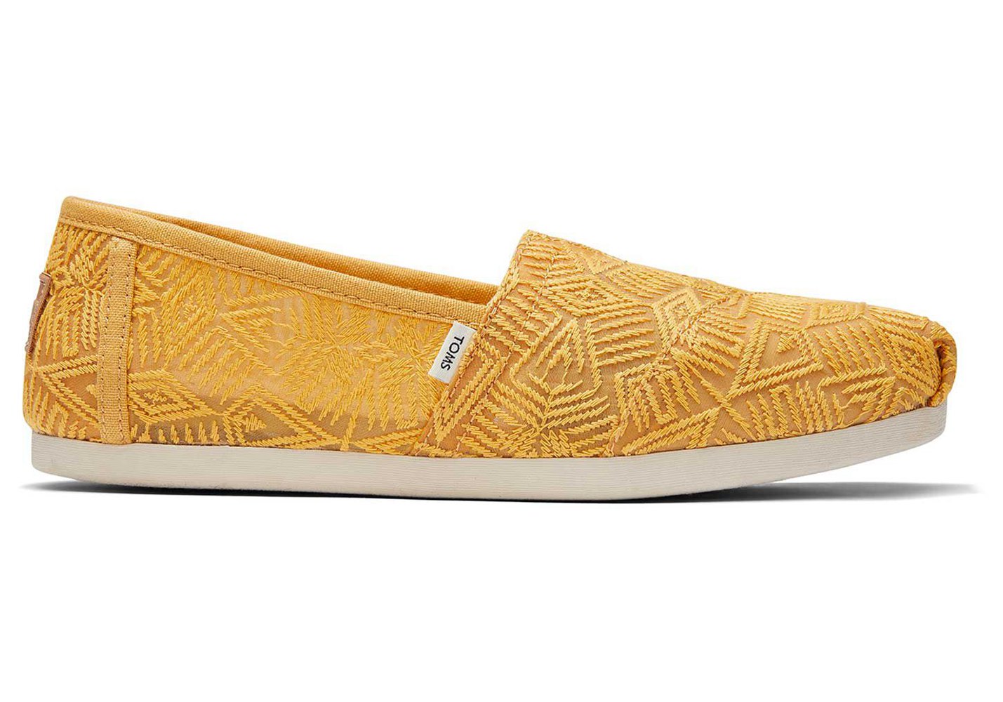 Toms Espadryle Damskie Żółte - Alpargata Geo Lace - 49AEJPTVG